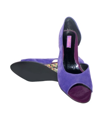 Fiorella Purple Peep Toes