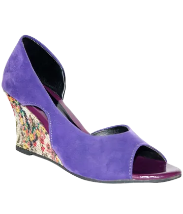 Fiorella Purple Peep Toes