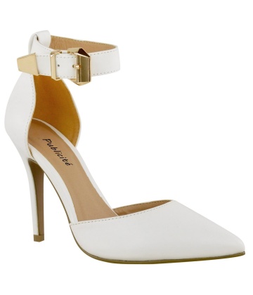 Womens high heel point toe stiletto sandals ankle strap court shoes