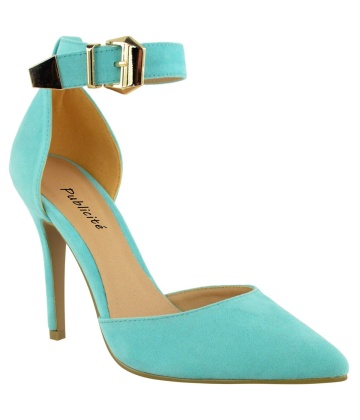 Womens high heel point toe stiletto sandals ankle strap court shoes